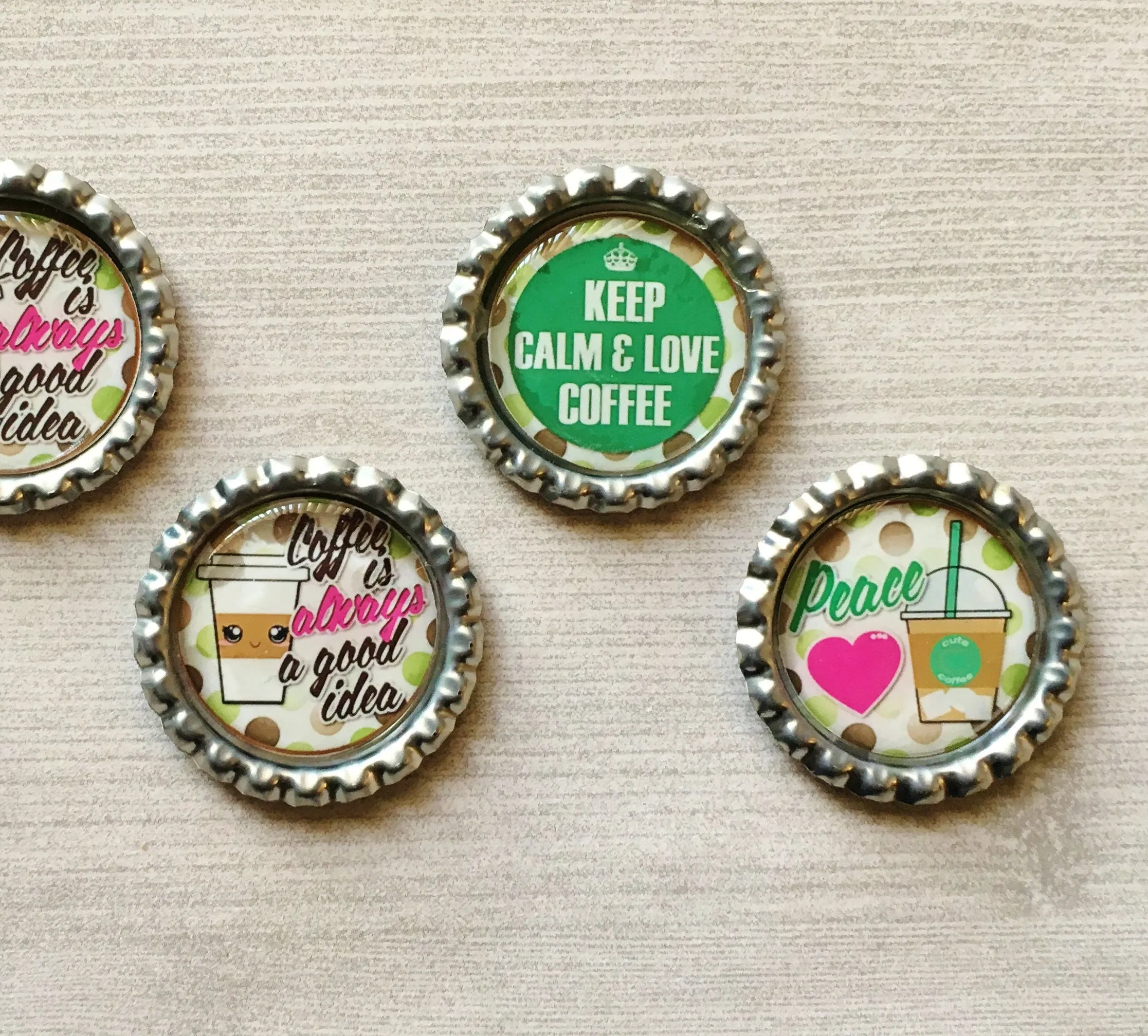 Coffee Magnets, Set of 5