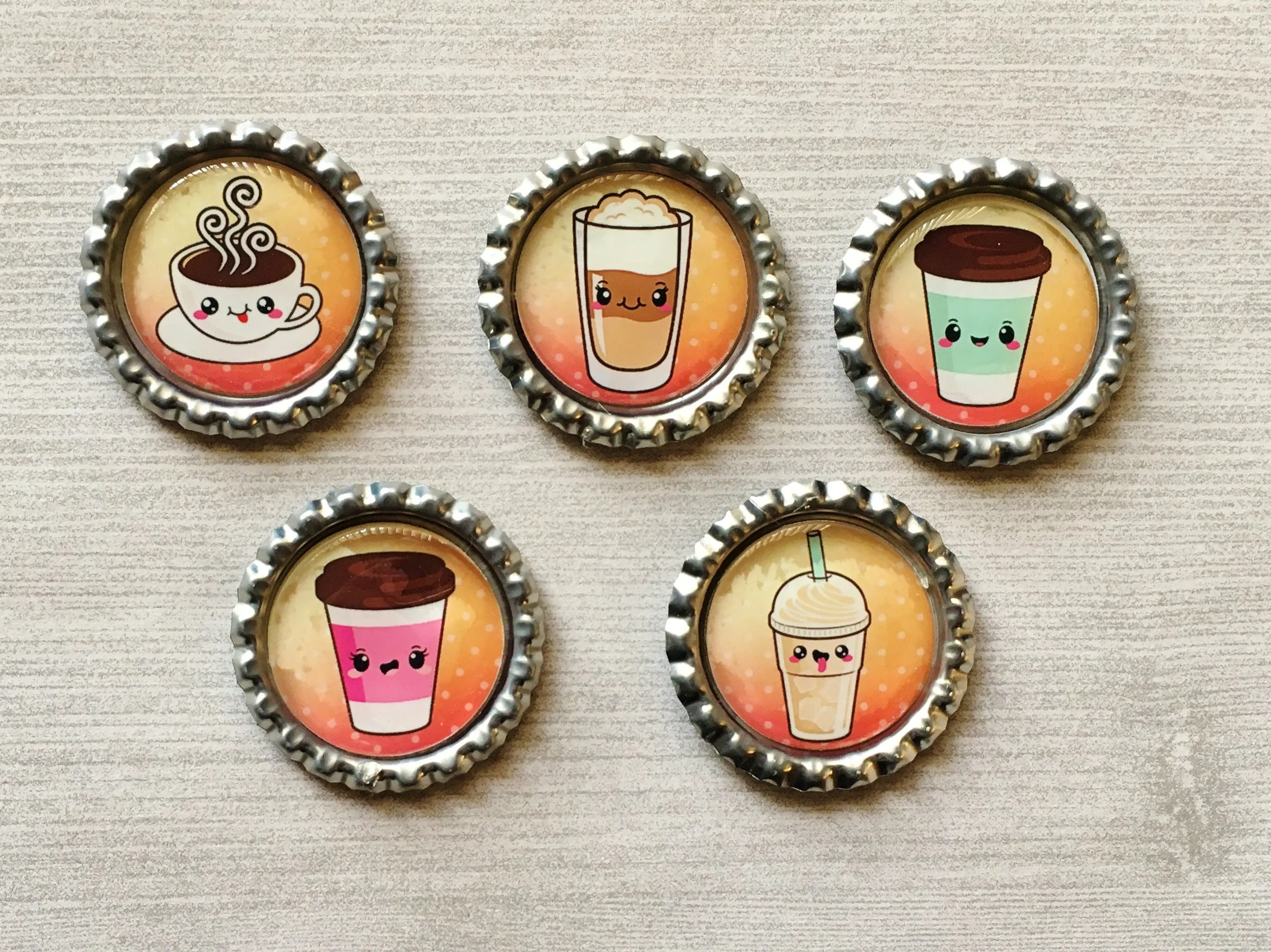 Coffee Magnets, Set of 5