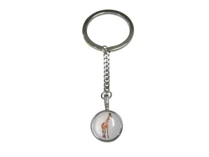 Colorful Geometric Giraffe Pendant Keychain