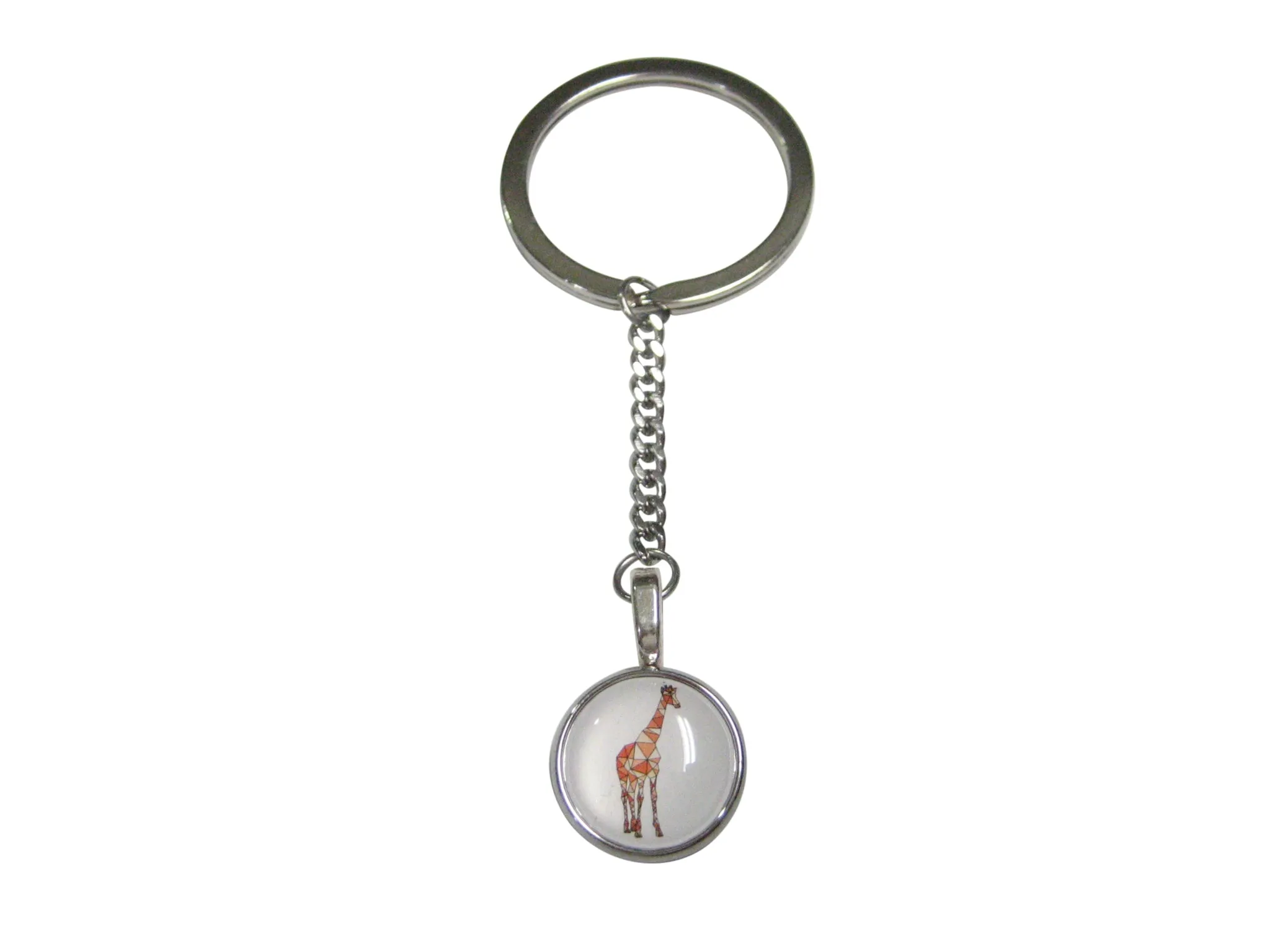 Colorful Geometric Giraffe Pendant Keychain