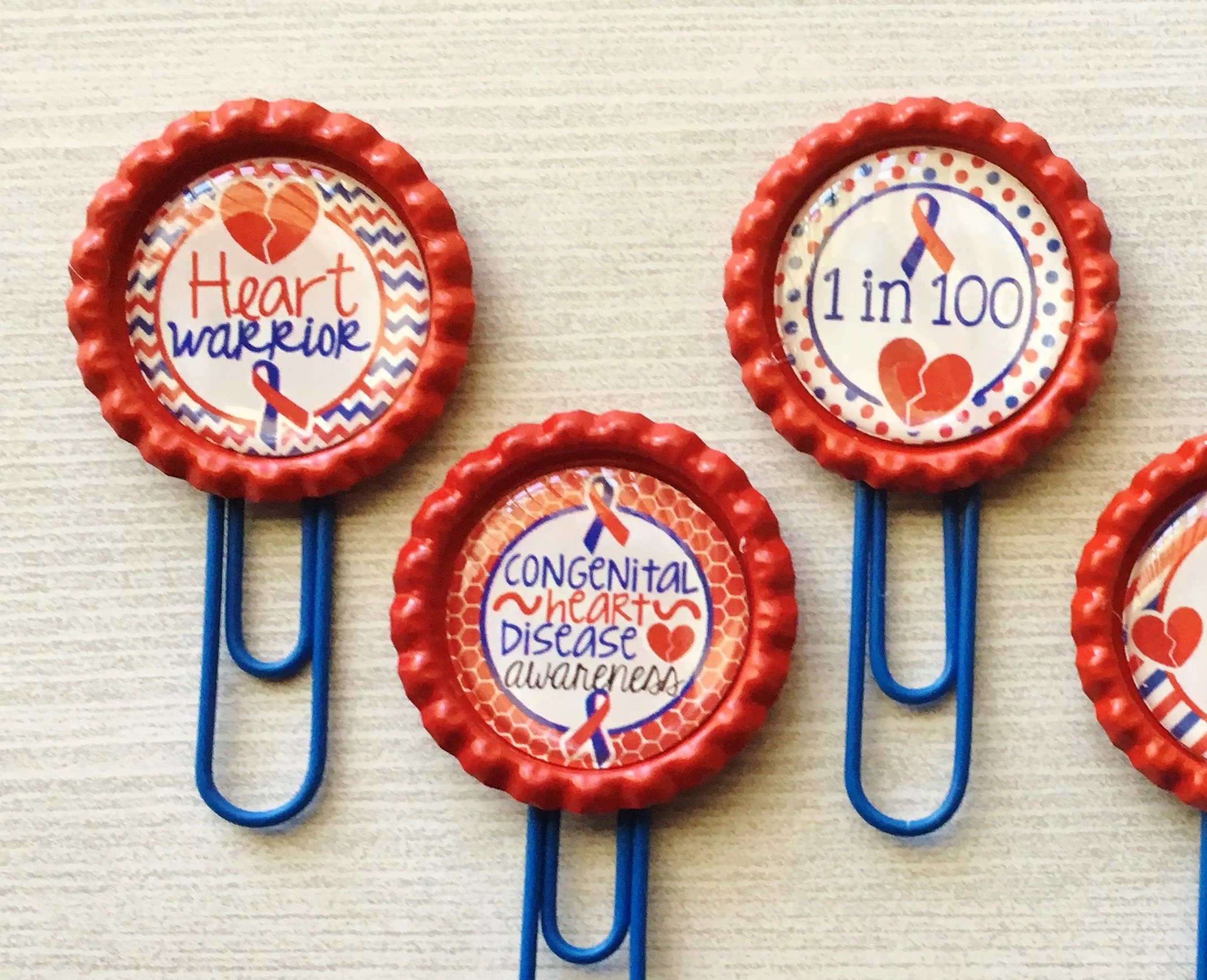 Congenital Heart Disease Planner Clips, Set of 5
