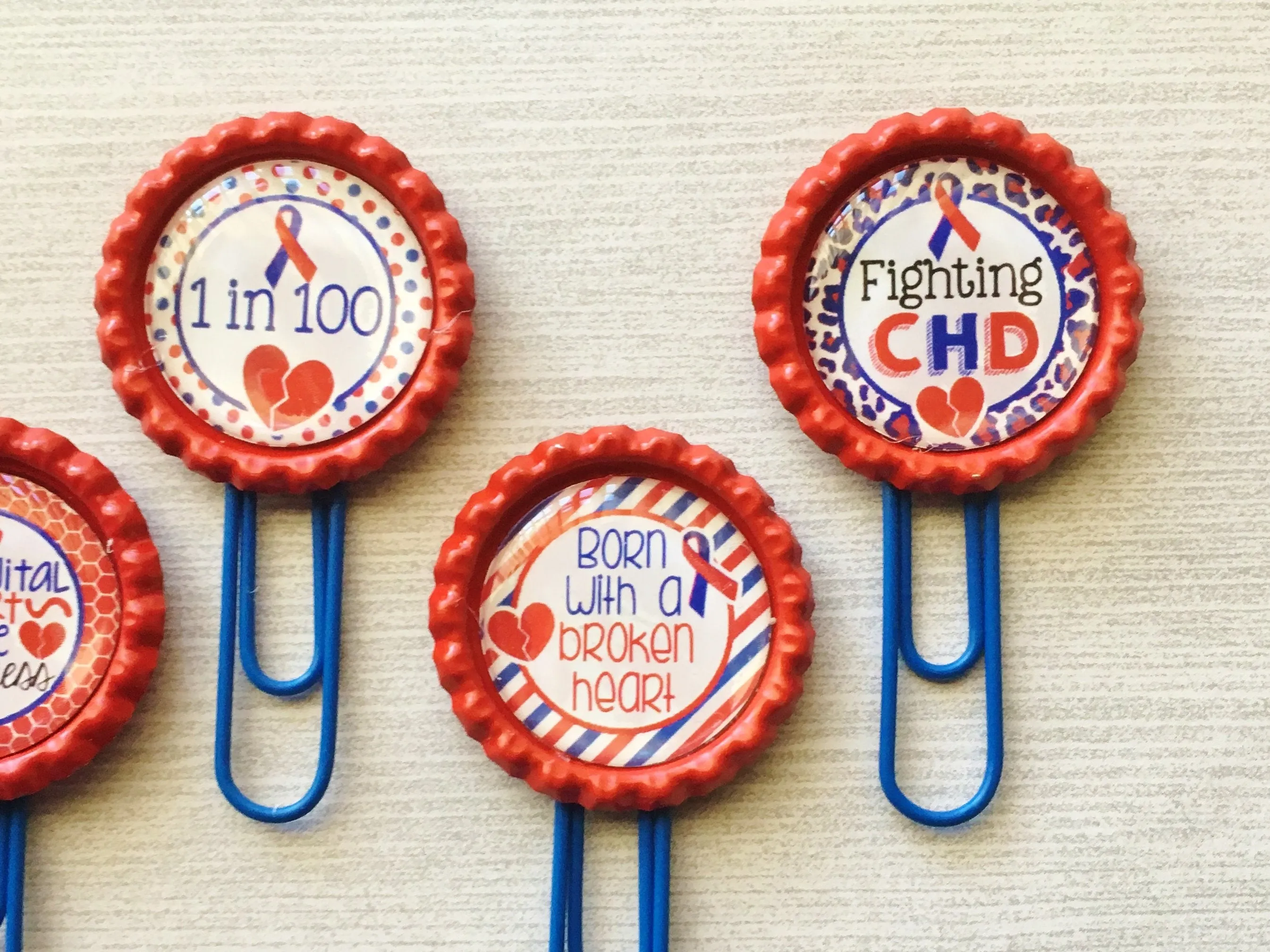 Congenital Heart Disease Planner Clips, Set of 5