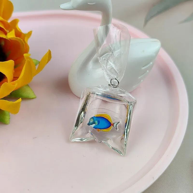 Coral Fish Resin Charms: Ocean-Themed Jewelry Pendants (10pcs)