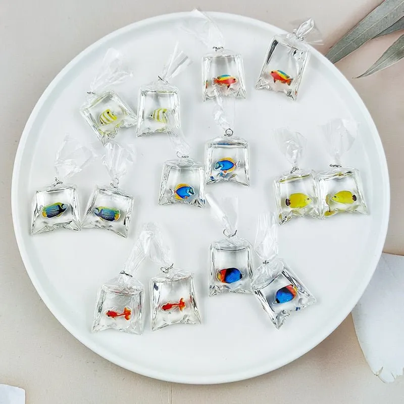 Coral Fish Resin Charms: Ocean-Themed Jewelry Pendants (10pcs)