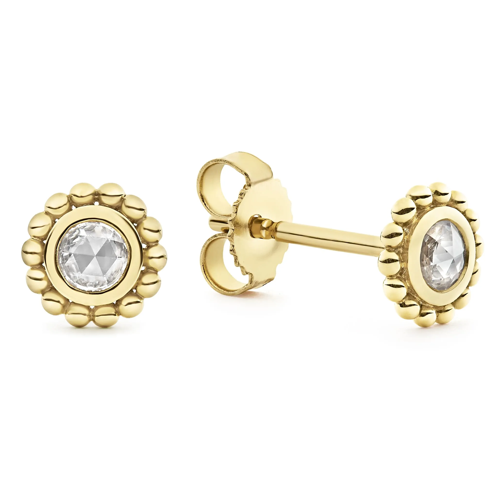 Covet Small Rose Cut Diamond Stud Earrings