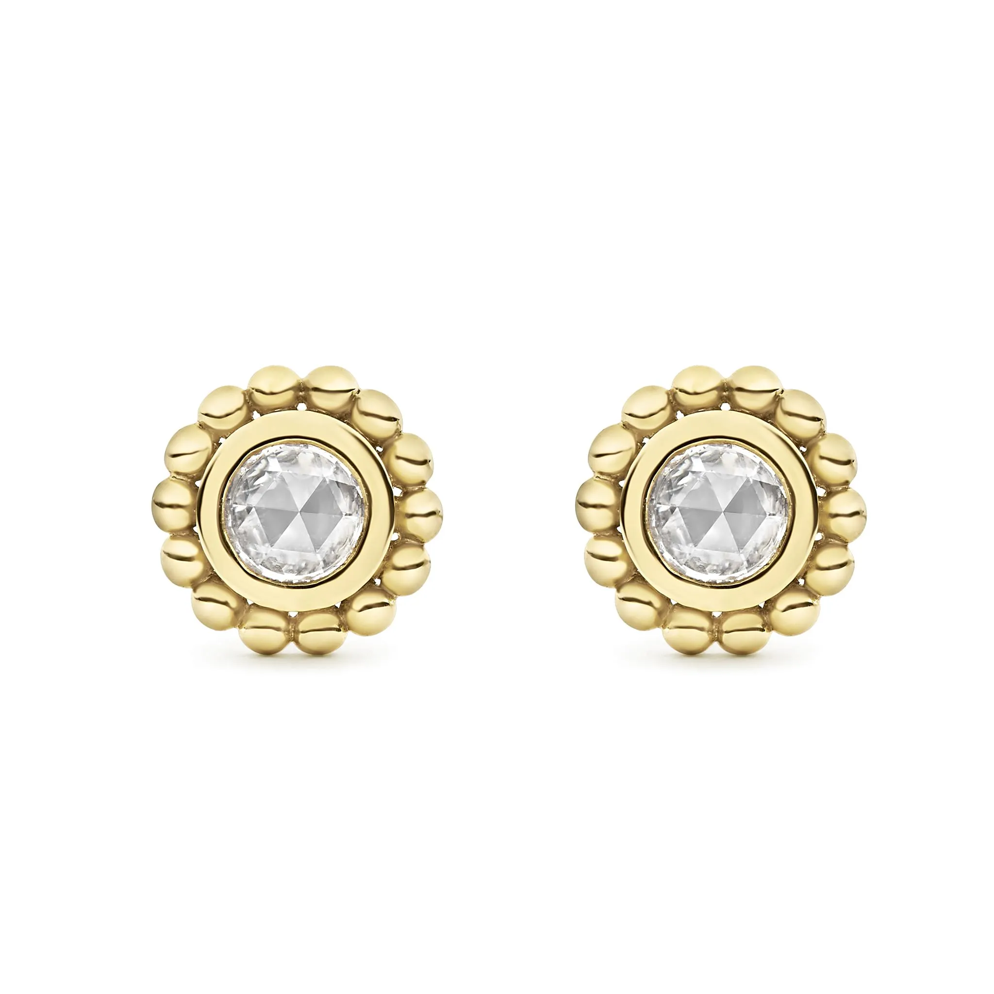 Covet Small Rose Cut Diamond Stud Earrings