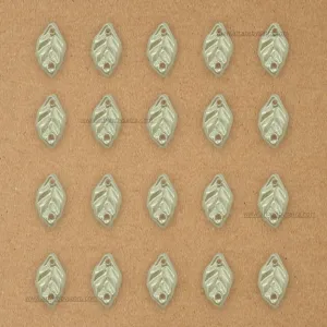 Cream Leaf Shape Half Pearl Beads | Size : 11mm | 2 Side Hole | 500g | PC43
