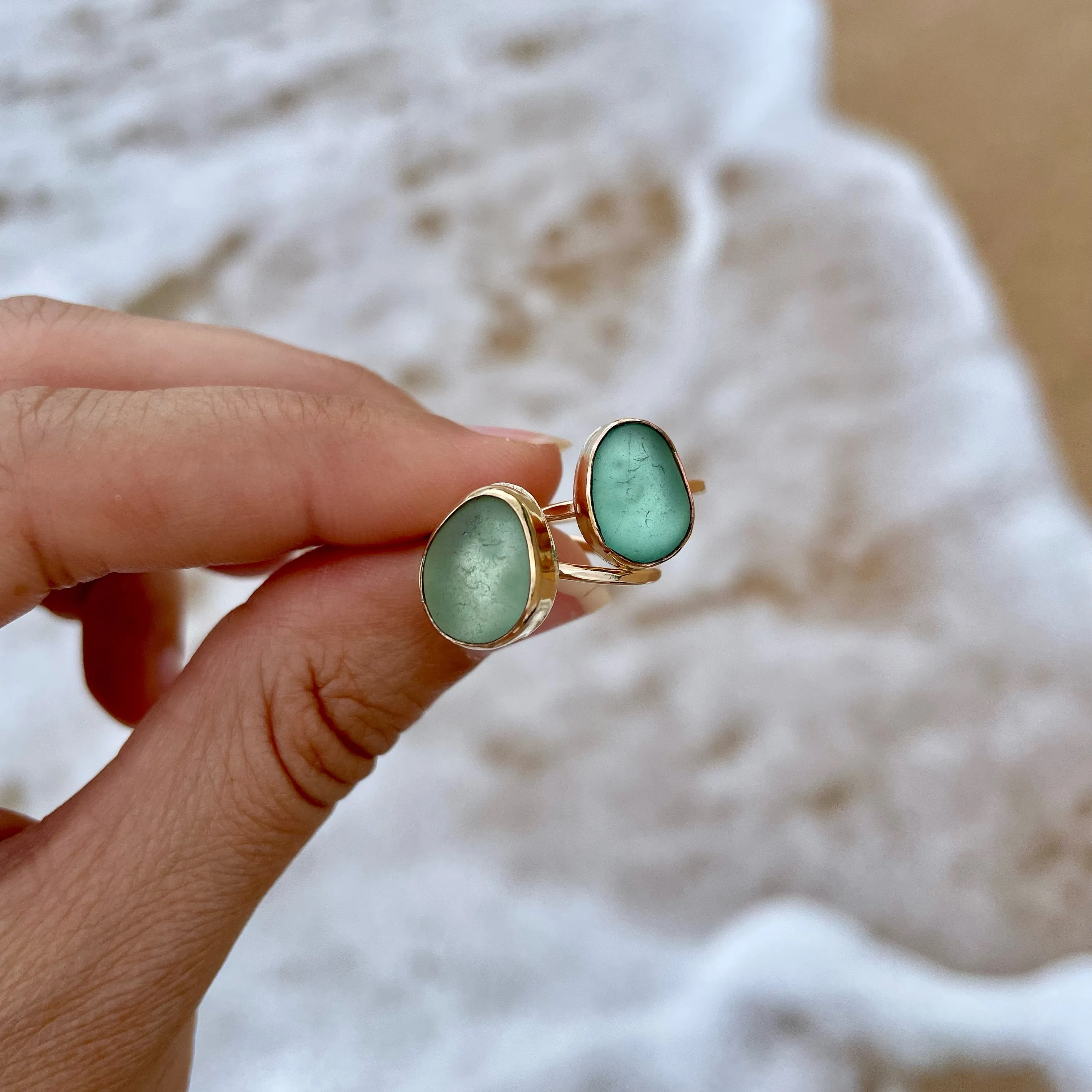 Create Your Own- Sea Glass Ring in Gold Fill
