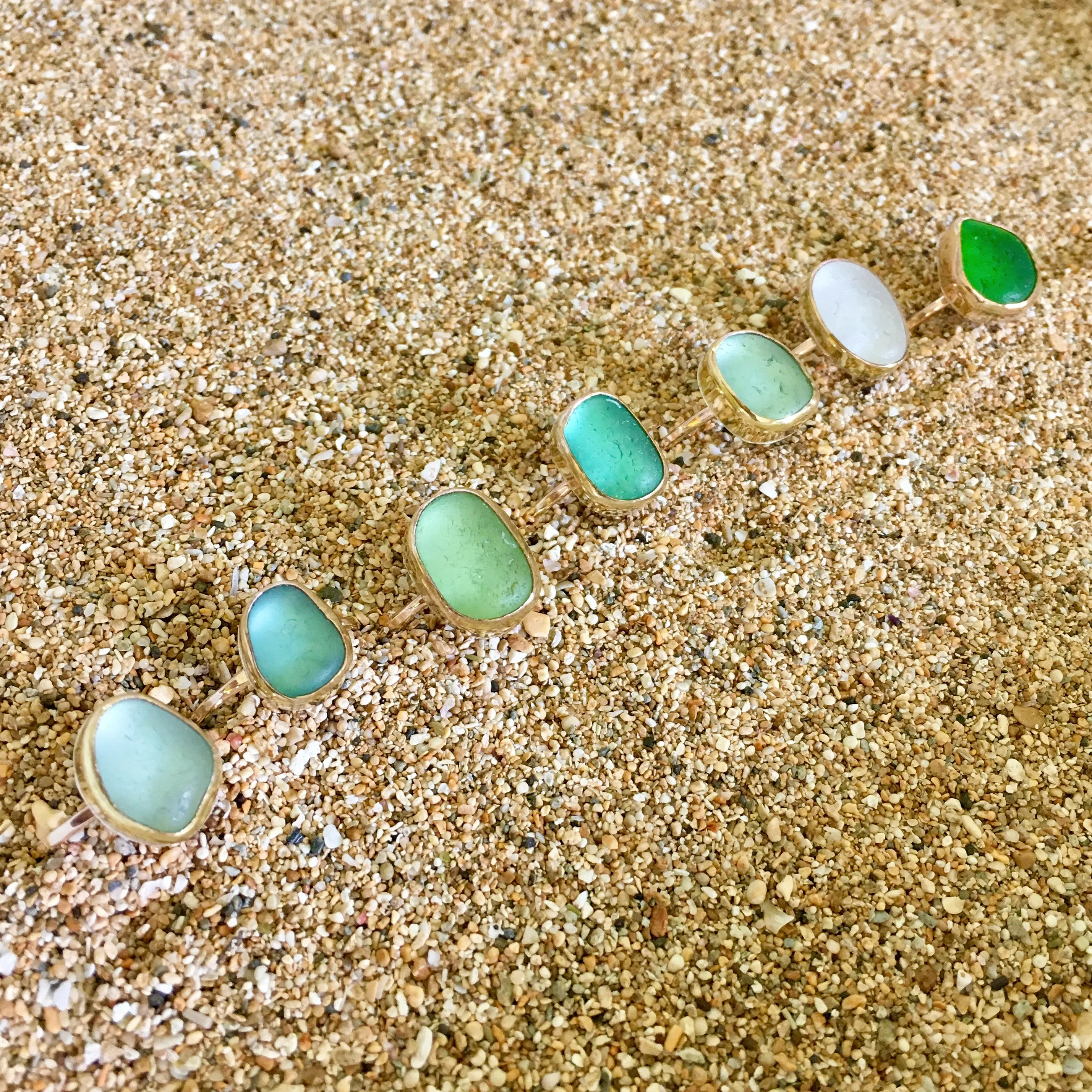 Create Your Own- Sea Glass Ring in Gold Fill