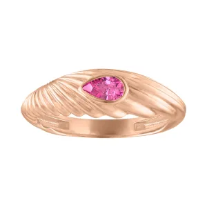 Crosby Ring: Pink Tourmaline-14K Rose Gold, Size 7