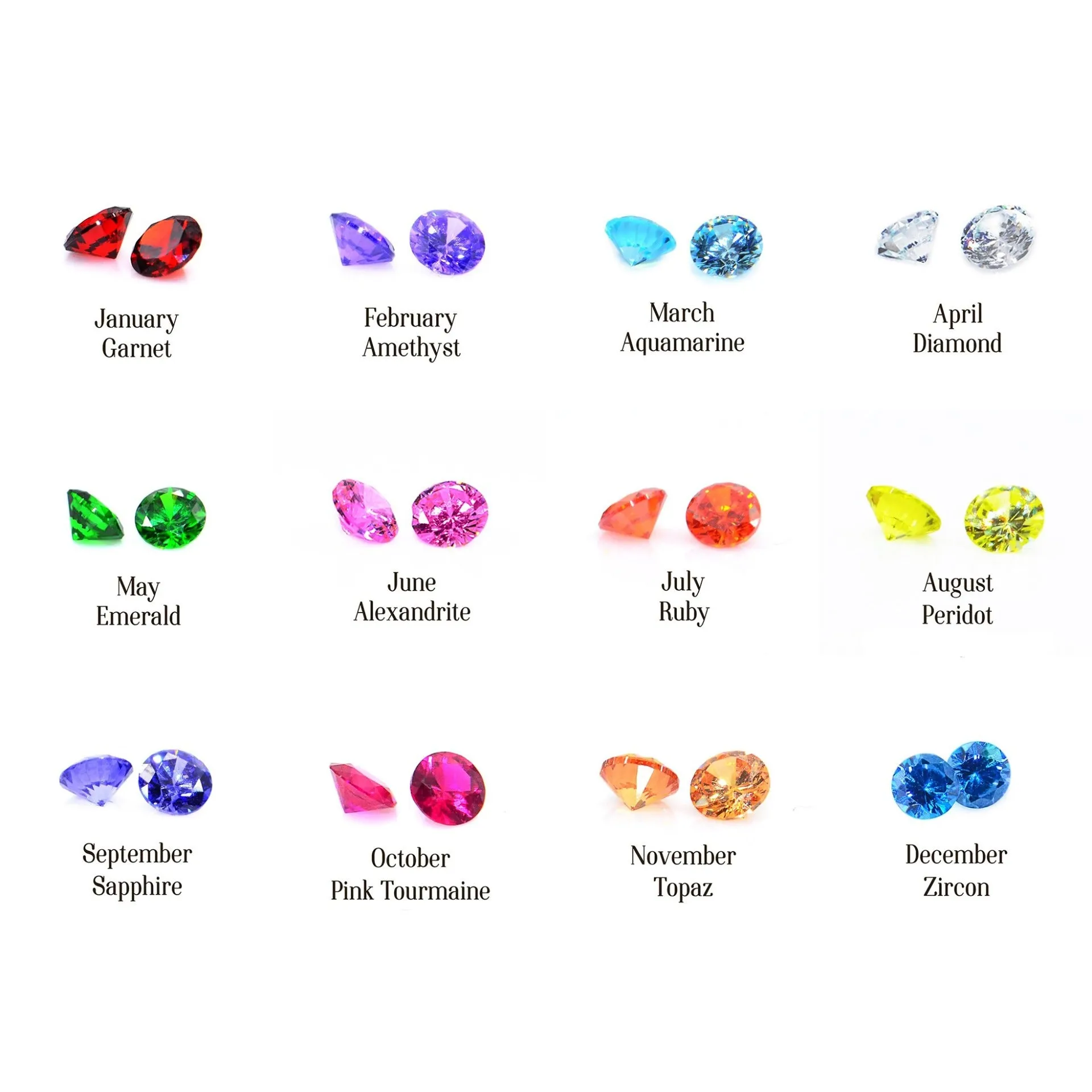 Cross Charm Birthstone for Keyring
