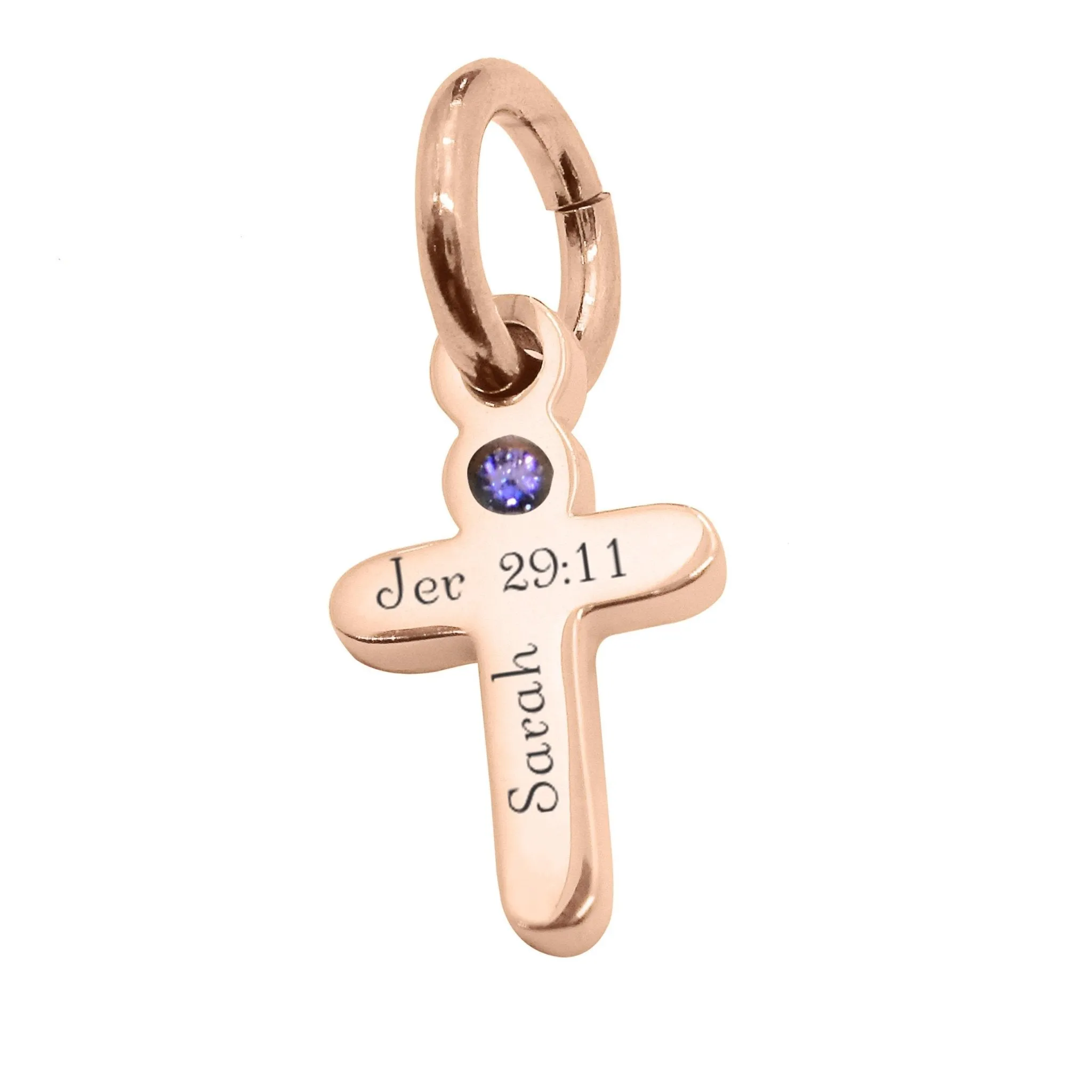 Cross Charm Birthstone for Keyring