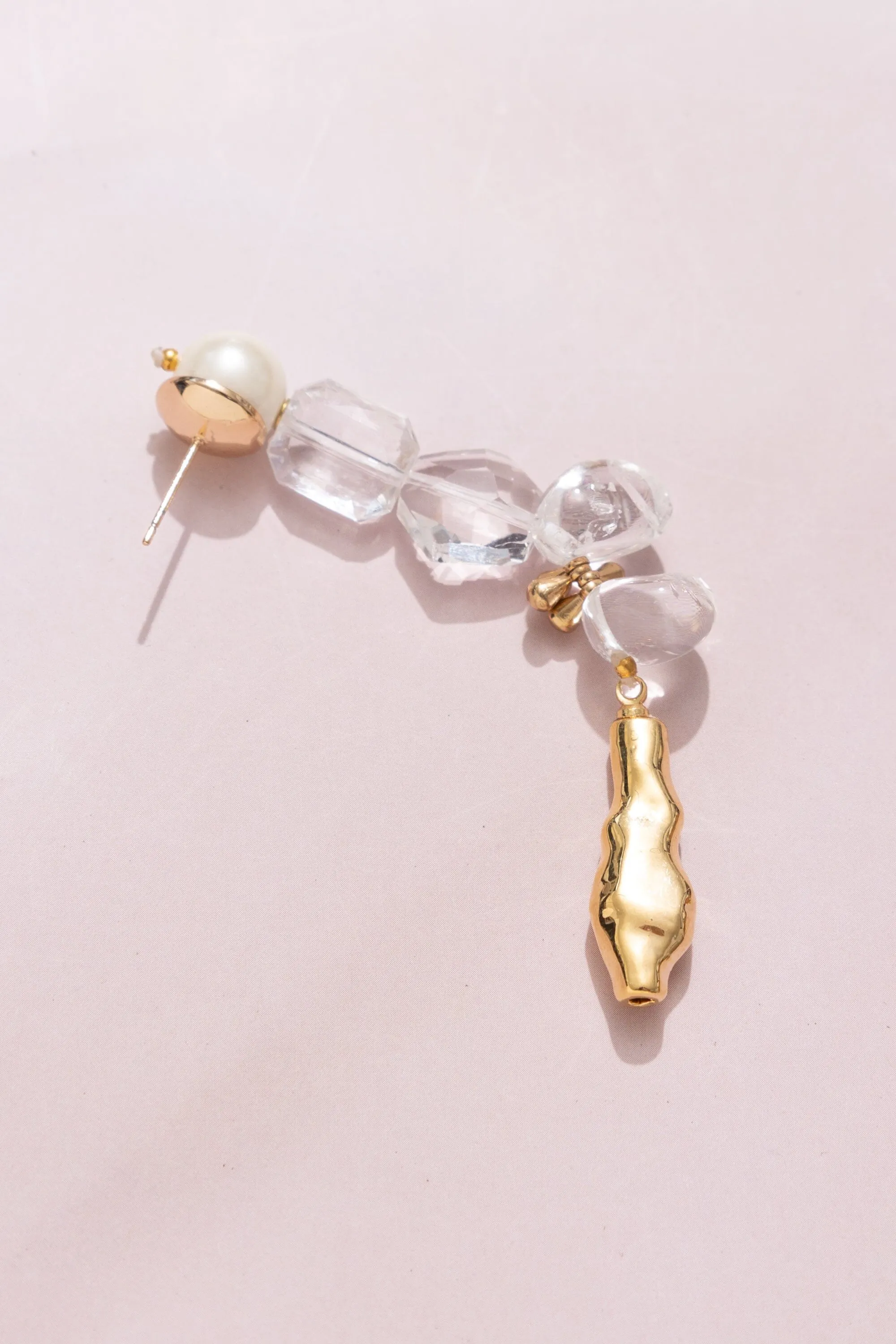 Crystal Gold Drop Earrings