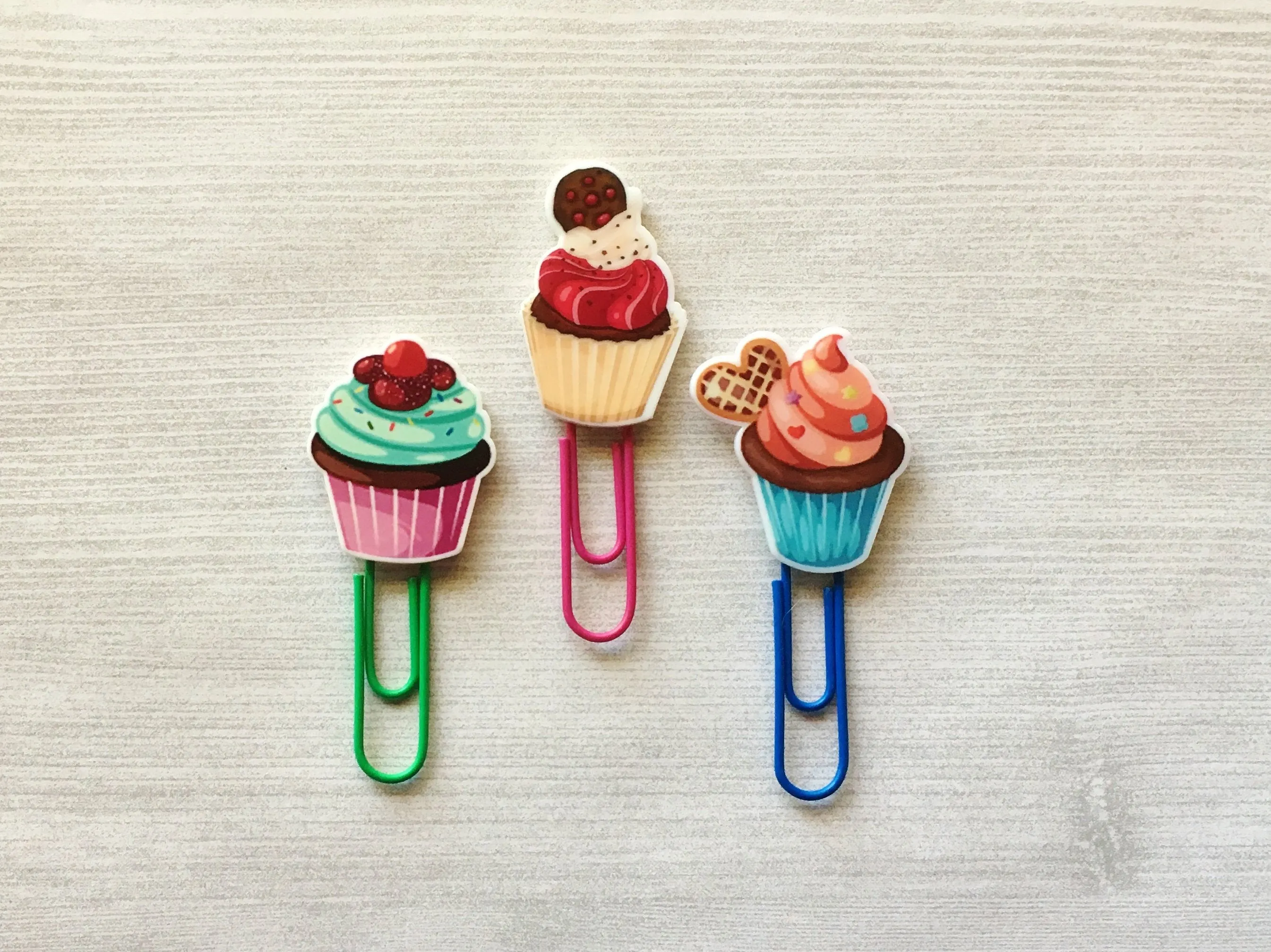 Cupcake Planner Clips, Set of 3