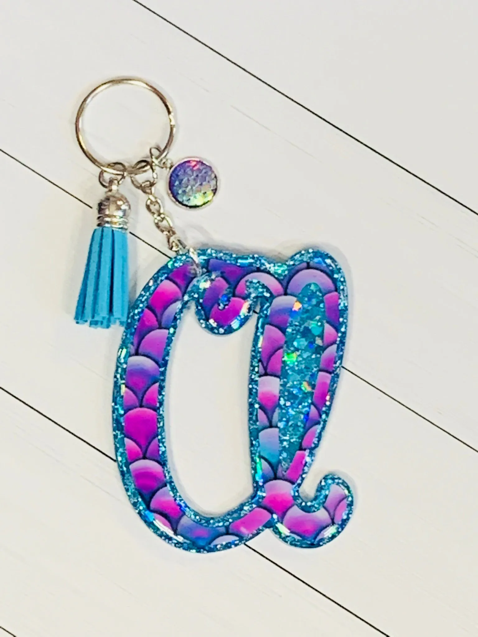 Cursive Letter Keychain