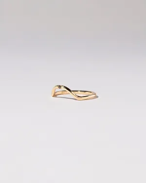 Curve Band in Single Stone 14k Yellow Gold with Black Diamond - sz8 x Vault