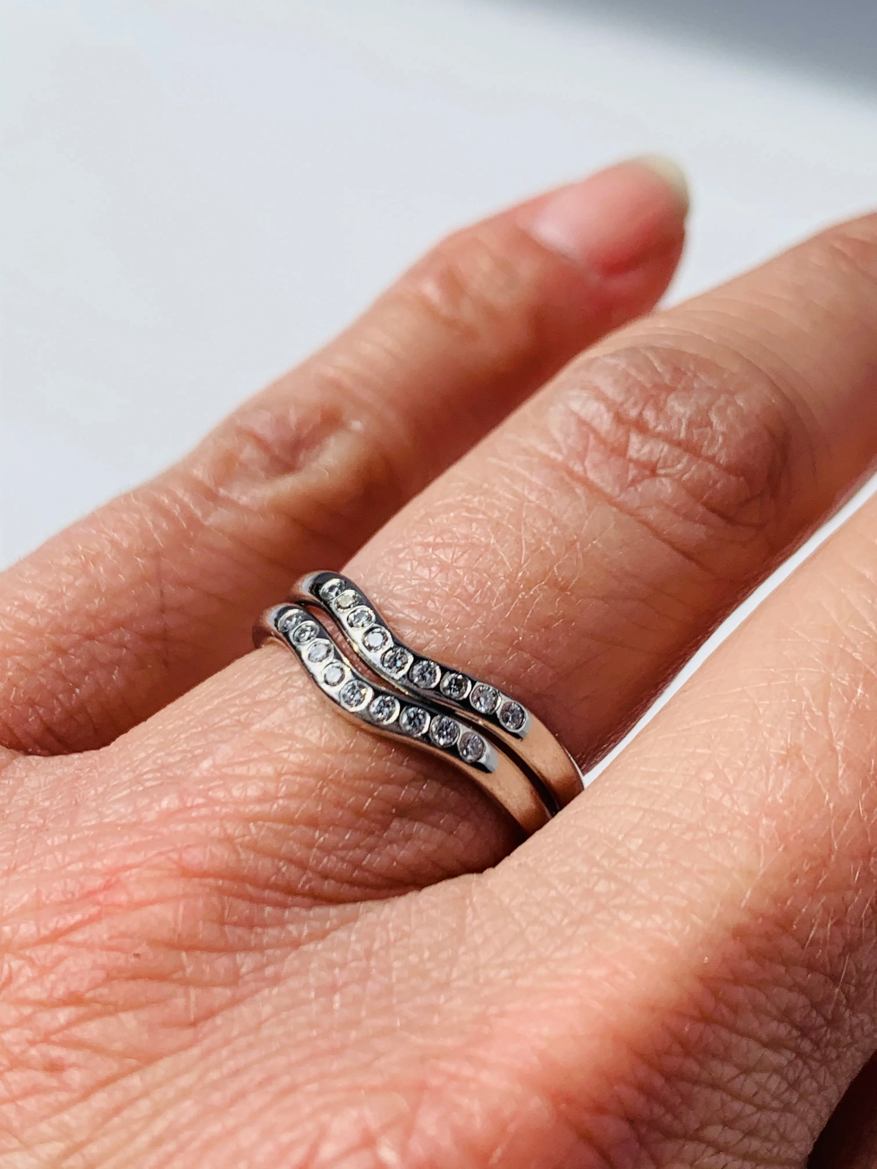 Curved Diamond Anniversary Band