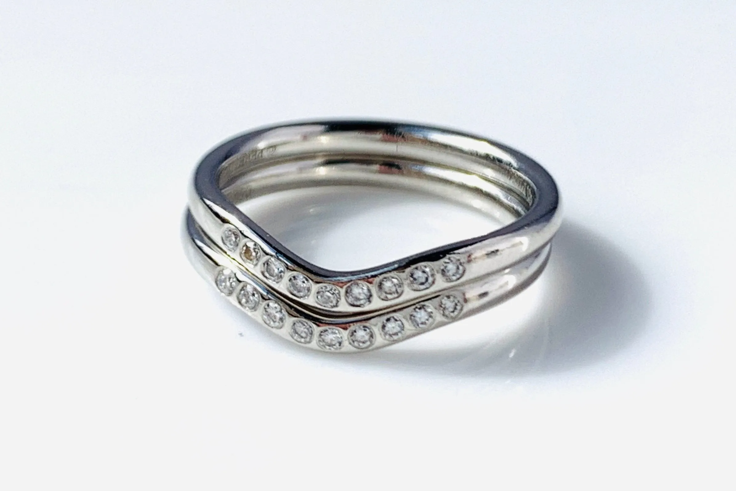 Curved Diamond Anniversary Band