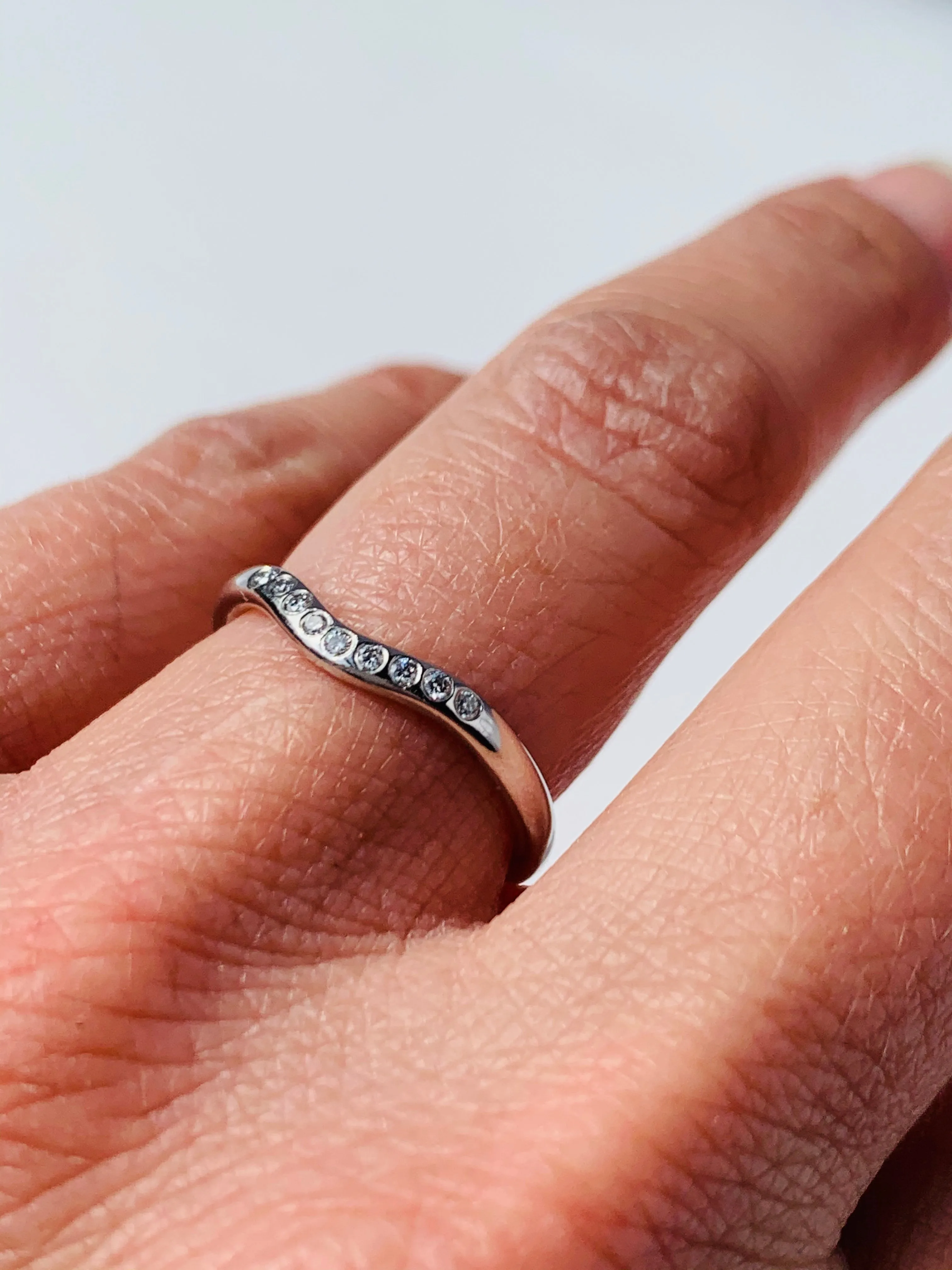 Curved Diamond Anniversary Band
