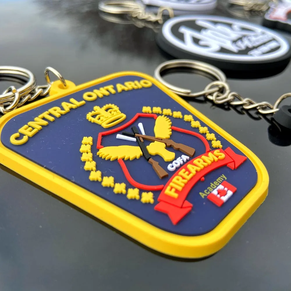 Custom 3D Die-Cut Rubber Keychains
