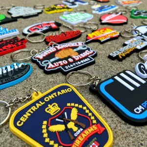 Custom 3D Die-Cut Rubber Keychains
