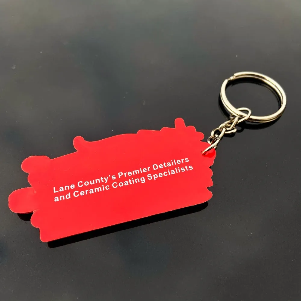 Custom 3D Die-Cut Rubber Keychains