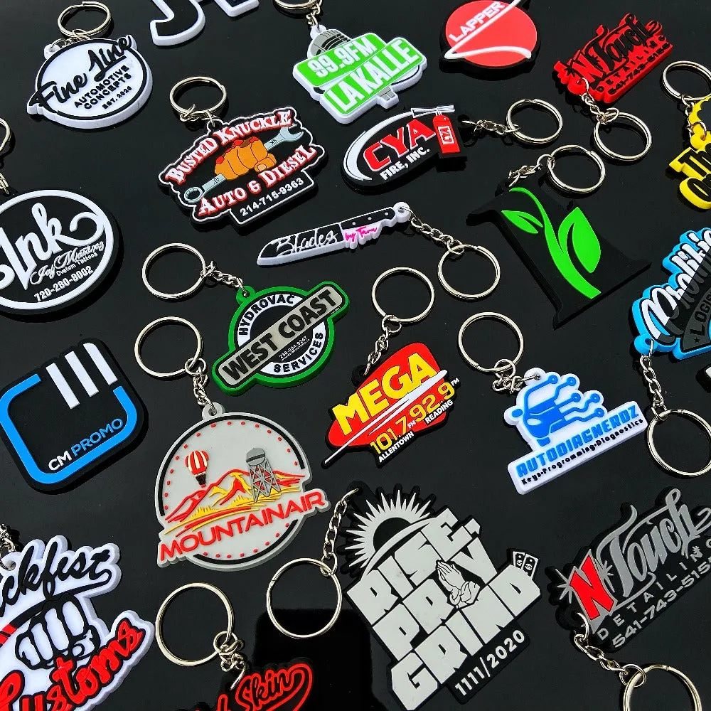 Custom 3D Die-Cut Rubber Keychains