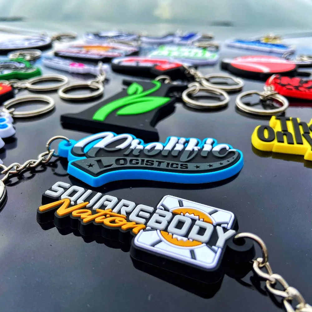 Custom 3D Die-Cut Rubber Keychains