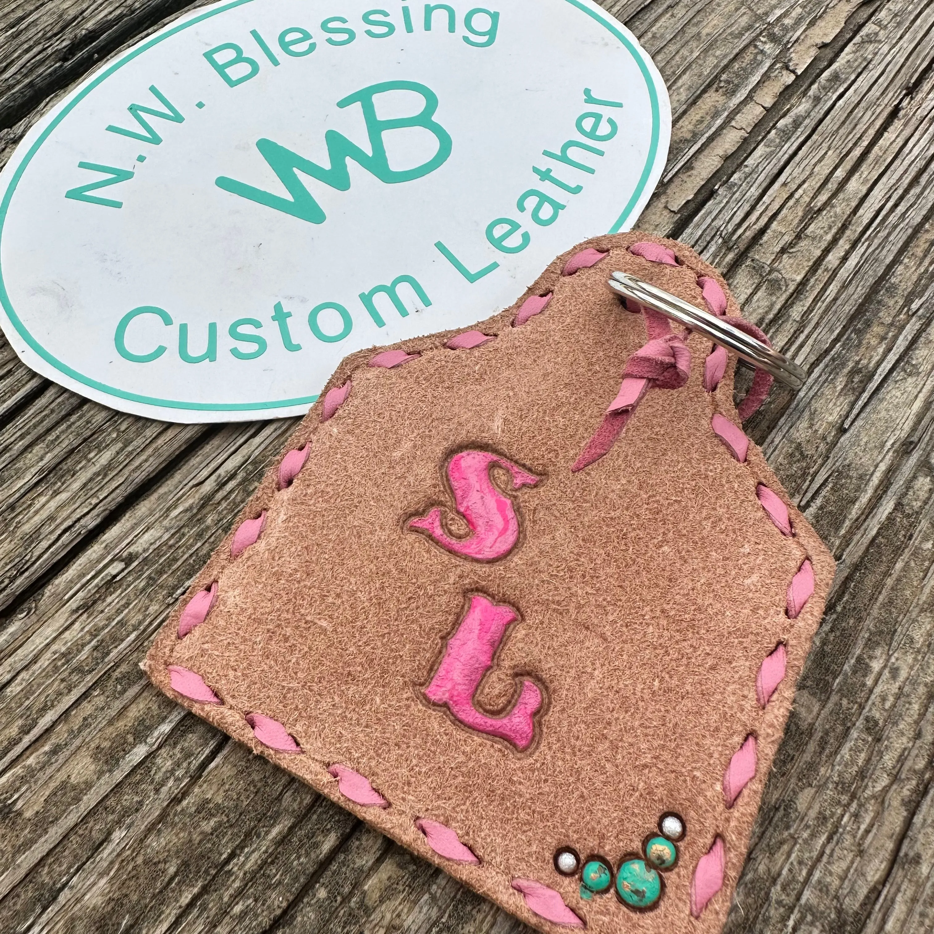 Custom Buck-stitch Ear tags