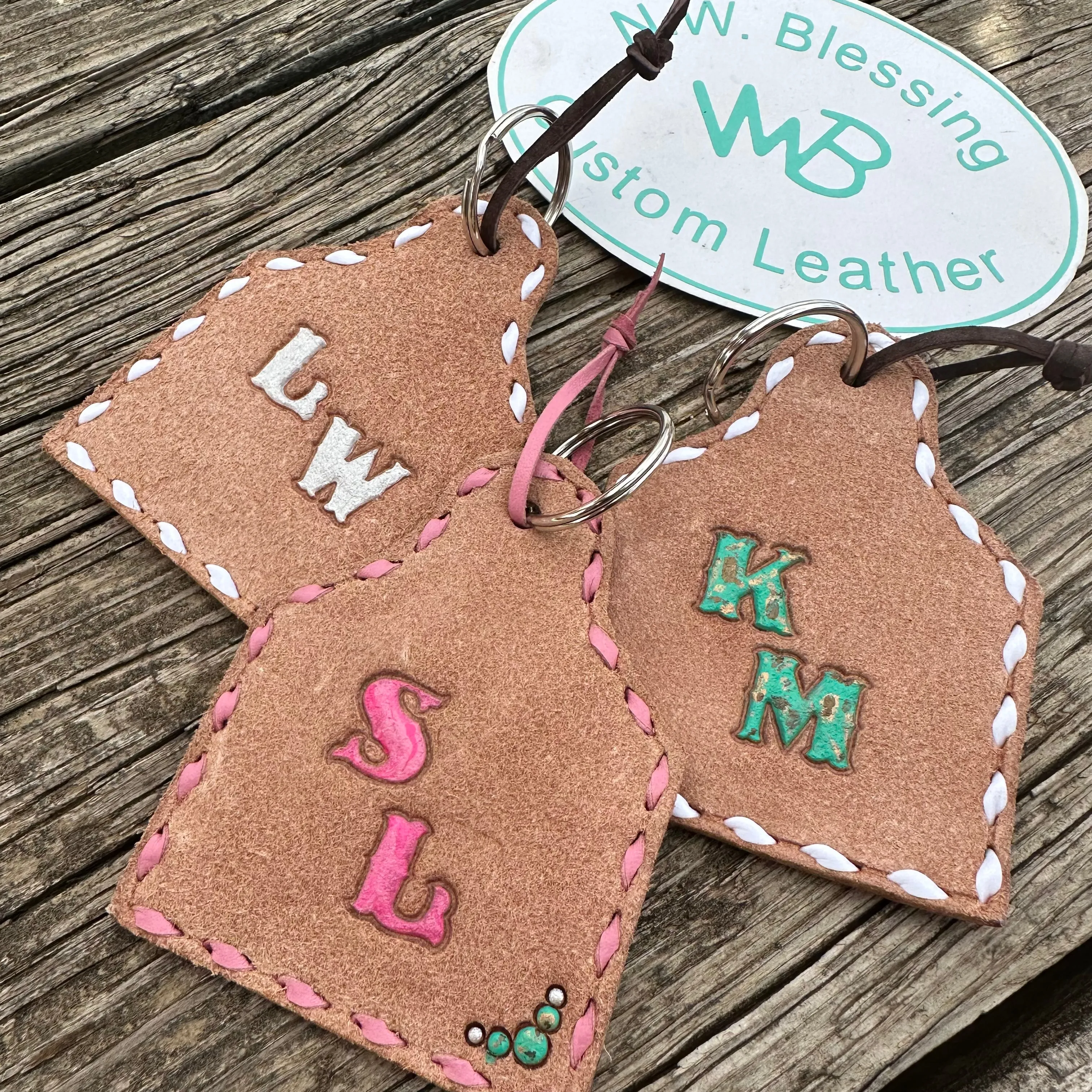 Custom Buck-stitch Ear tags