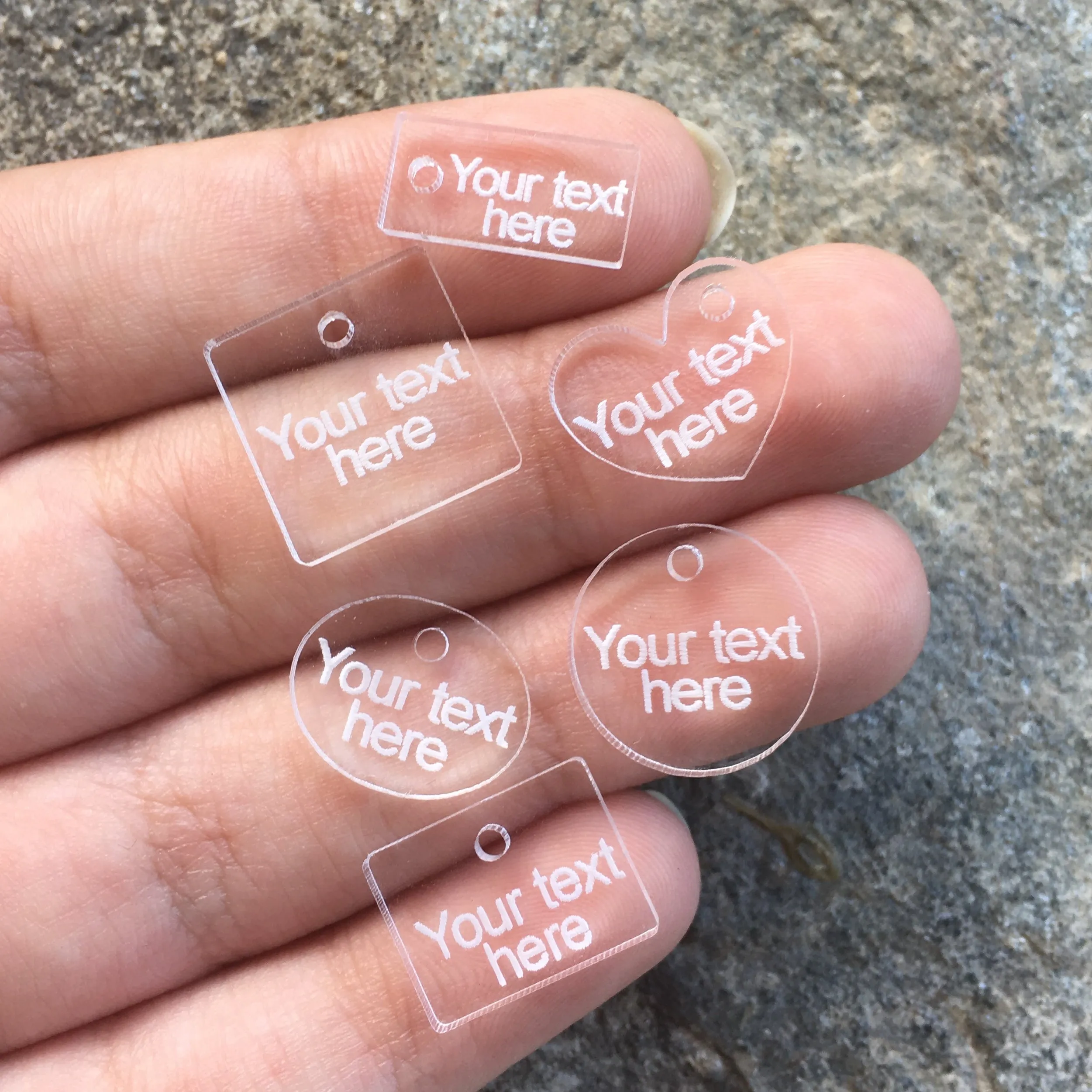 Custom jewelry tags (15mm / 0.6")