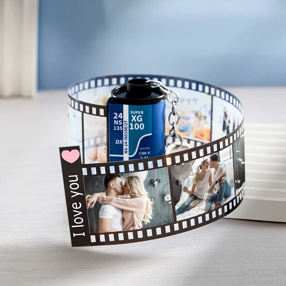 Custom Text Film Roll Keychain