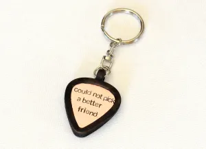 Customized copper guitar pick with rubber holder