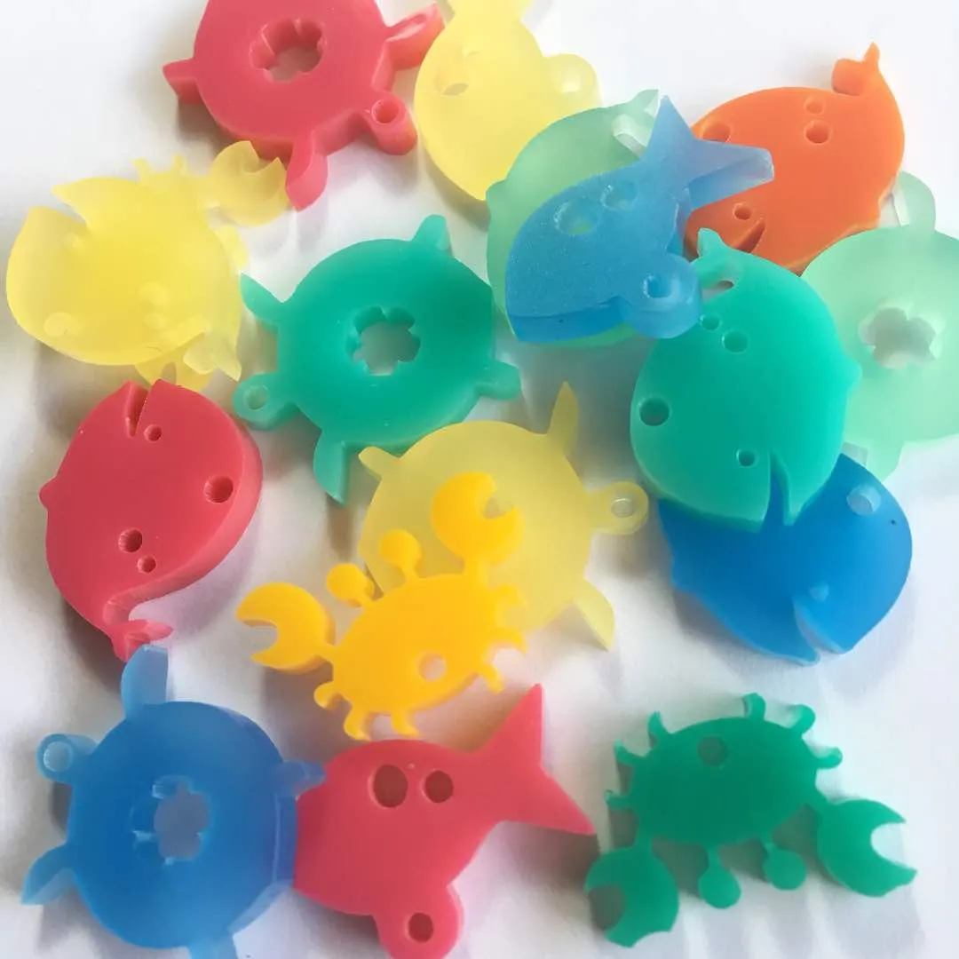 Cute Ocean Animals / 10 Pieces, 20mm