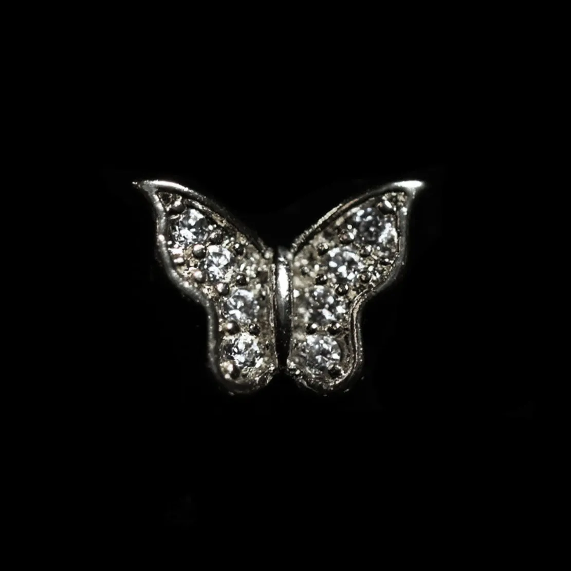 CZ BUTTERFLY STUD