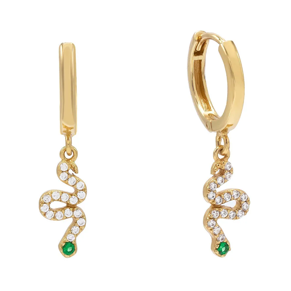 CZ Snake Huggie Earring