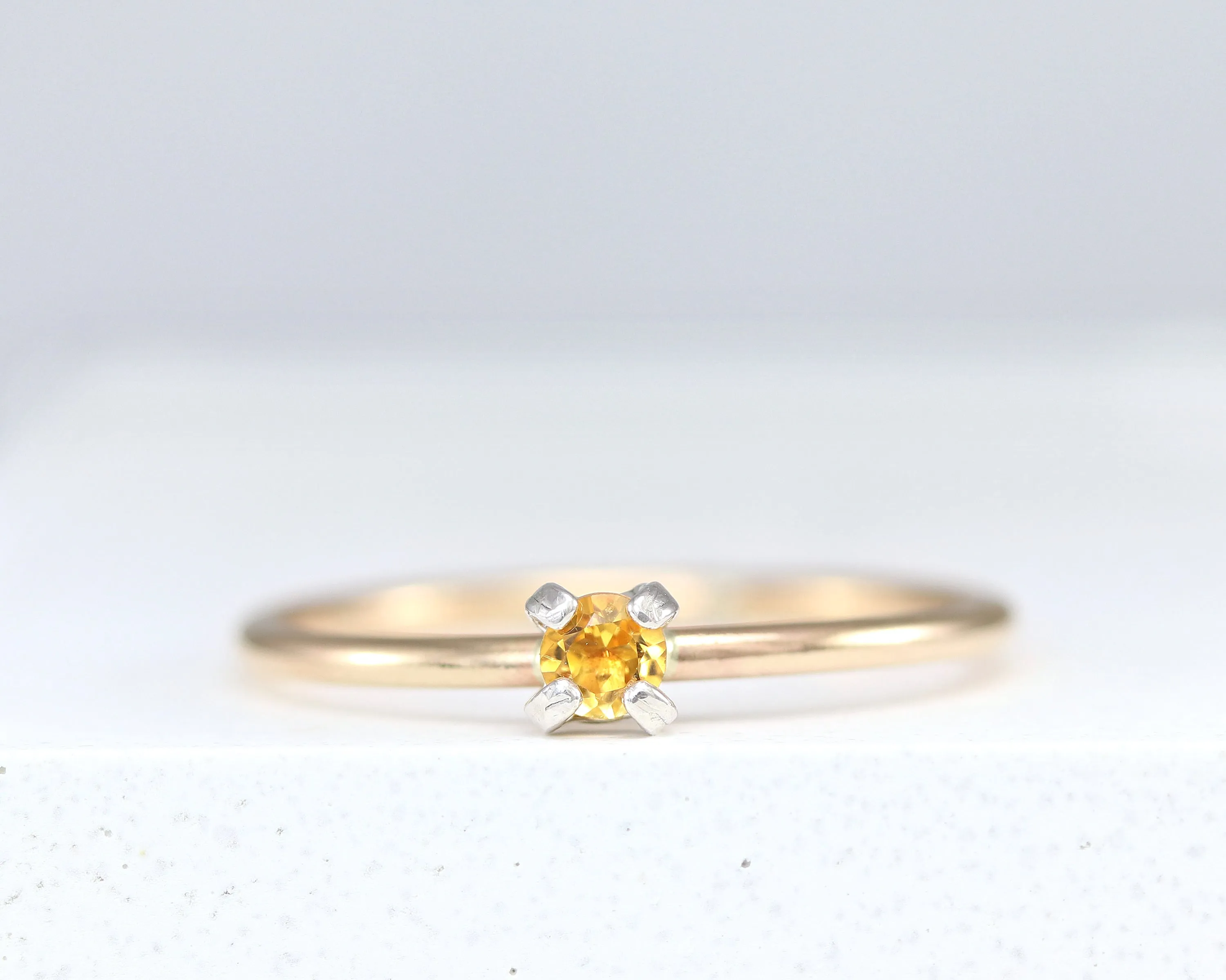 Dainty Citrine Ring