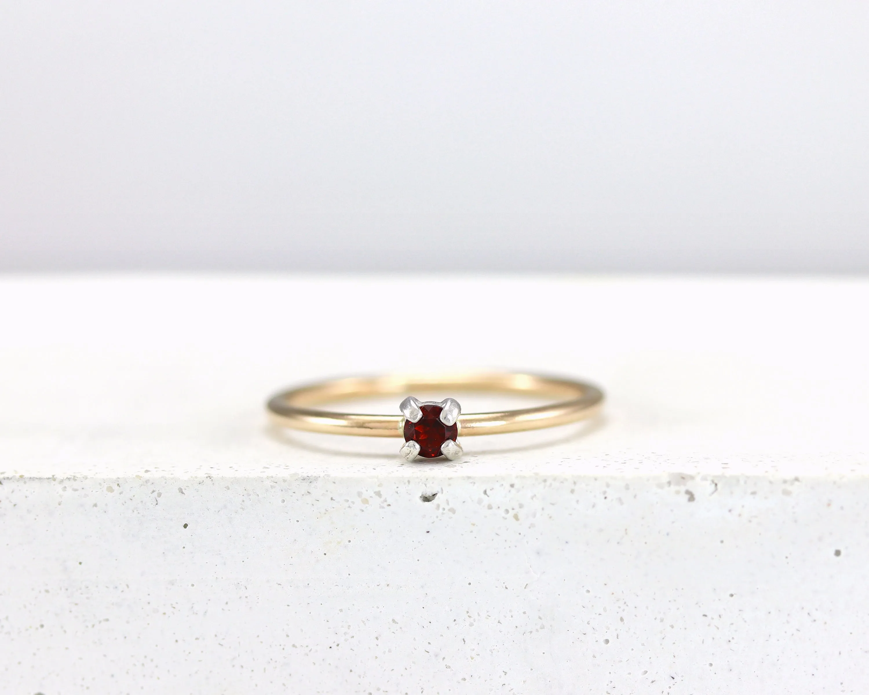 Dainty Garnet Ring