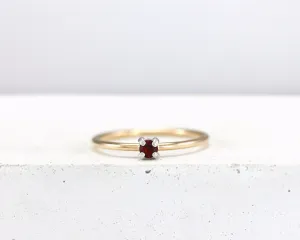 Dainty Garnet Ring