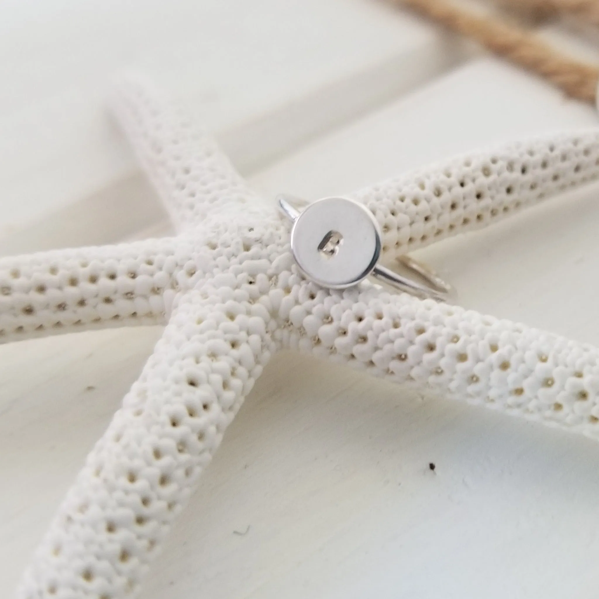 Dainty Initial Dot Ring - Sterling, Gold, or Rose Gold