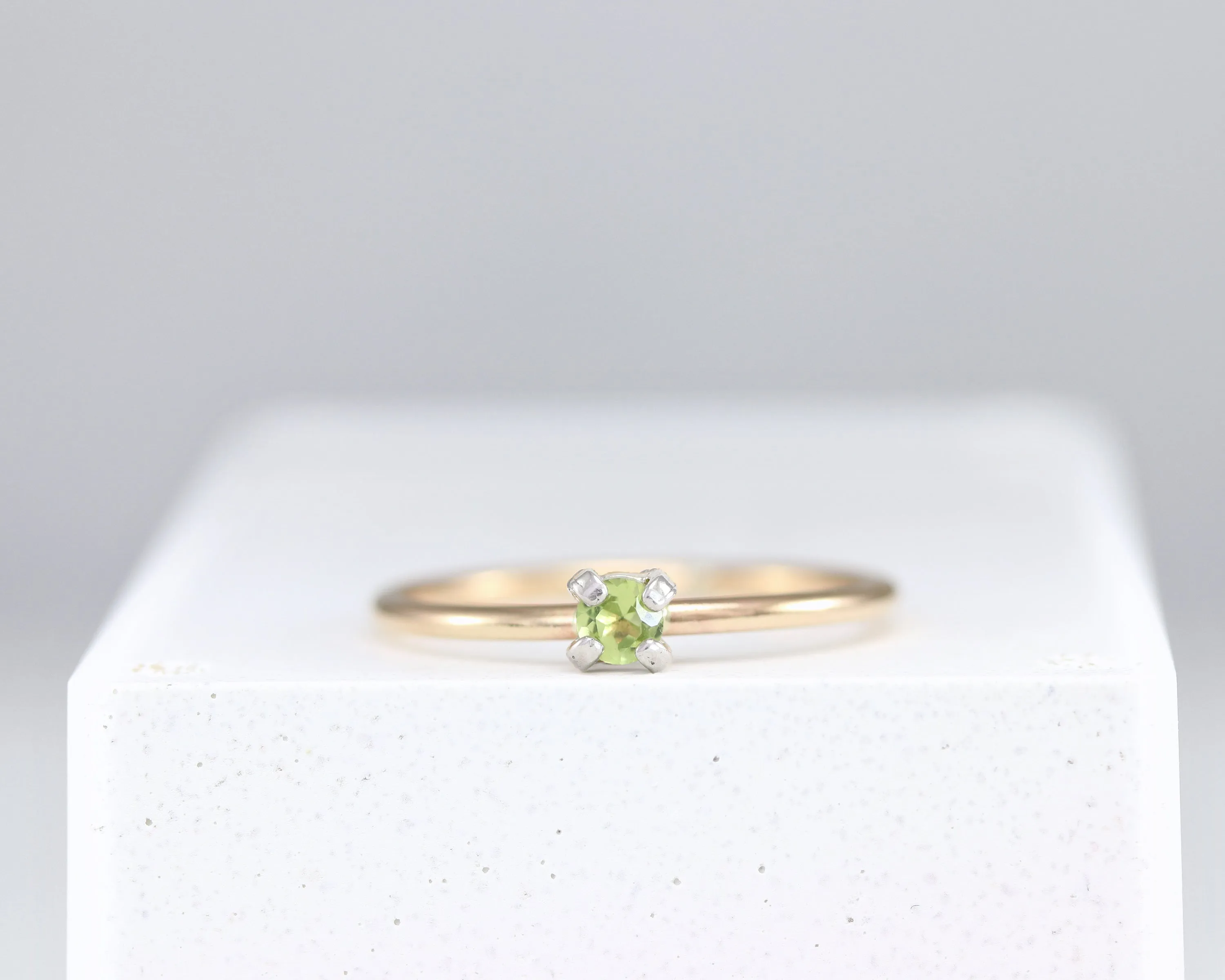 Dainty Peridot Ring
