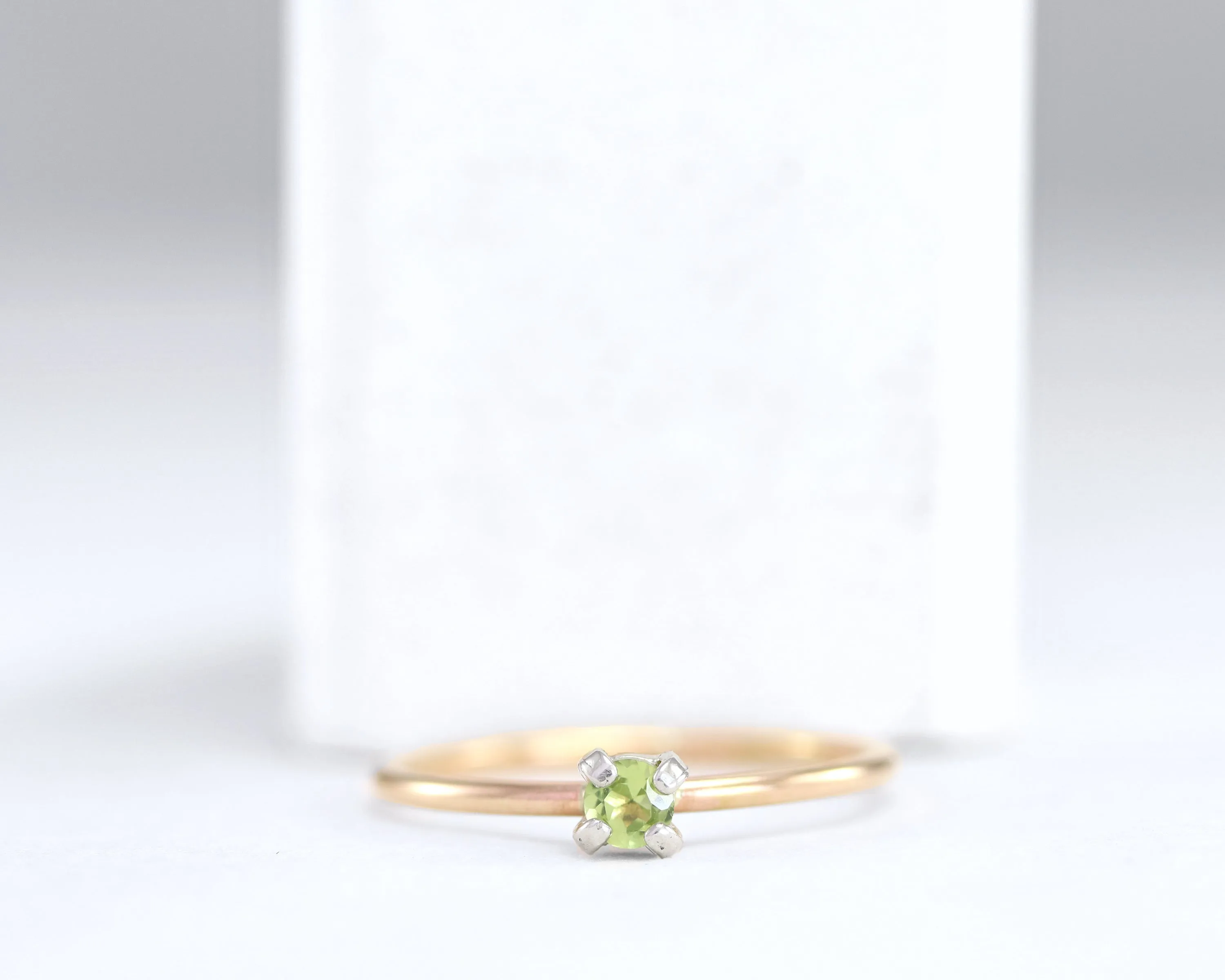 Dainty Peridot Ring