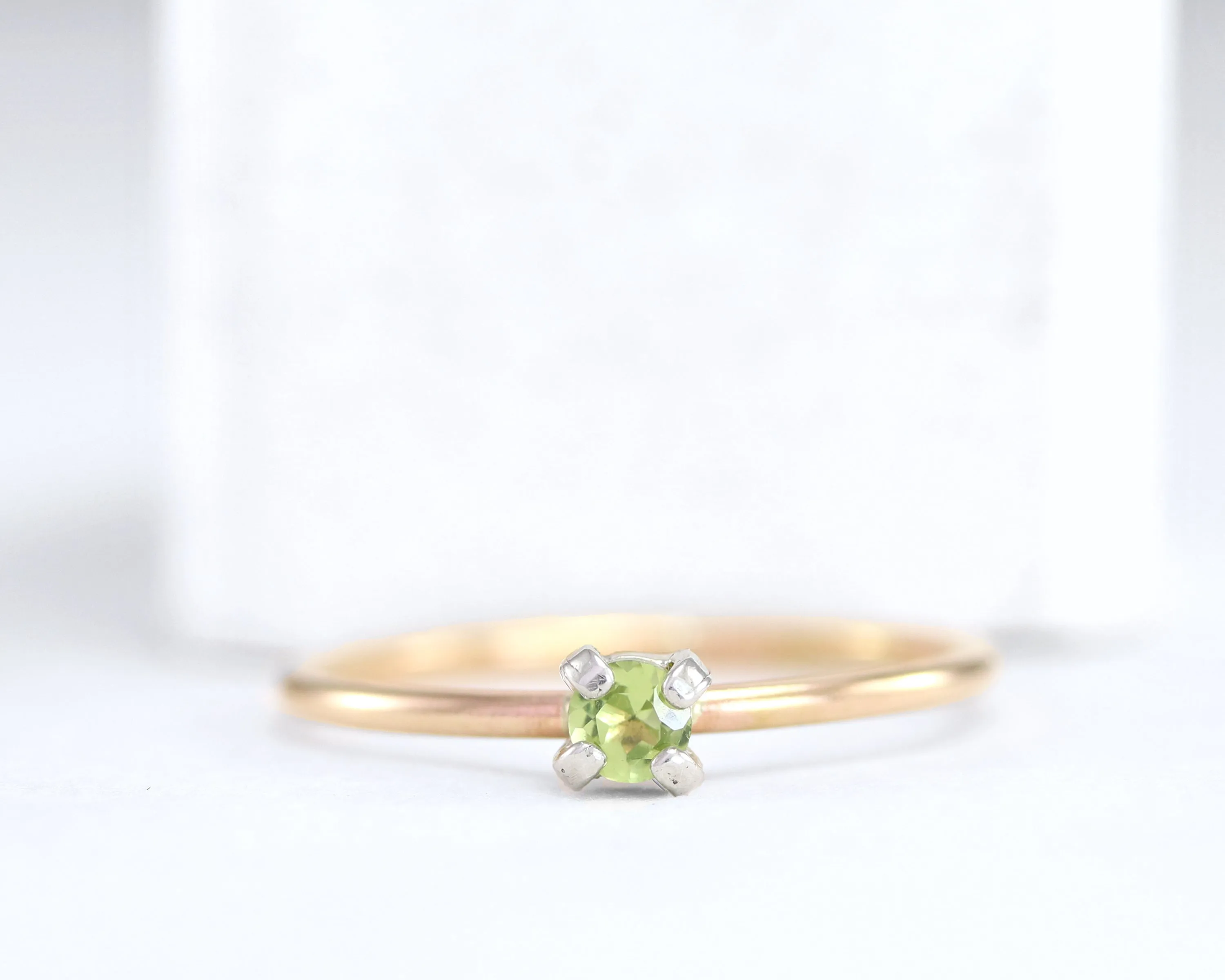 Dainty Peridot Ring