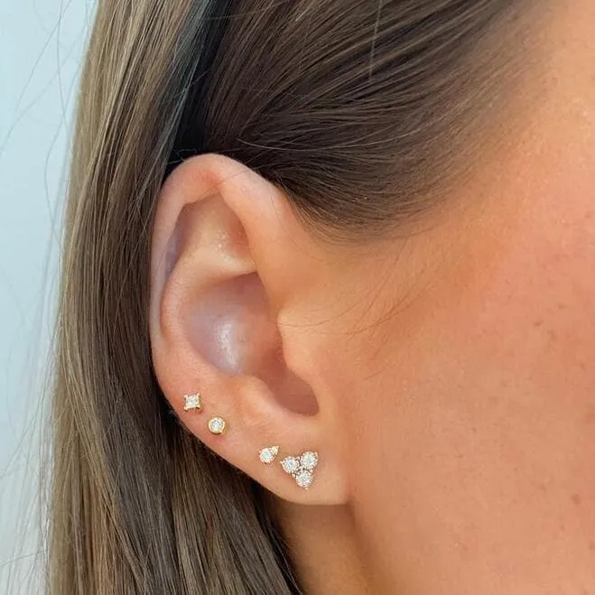 Dana Rebecca Designs Ava Bea 14k Yellow Gold Trio Diamond Studs