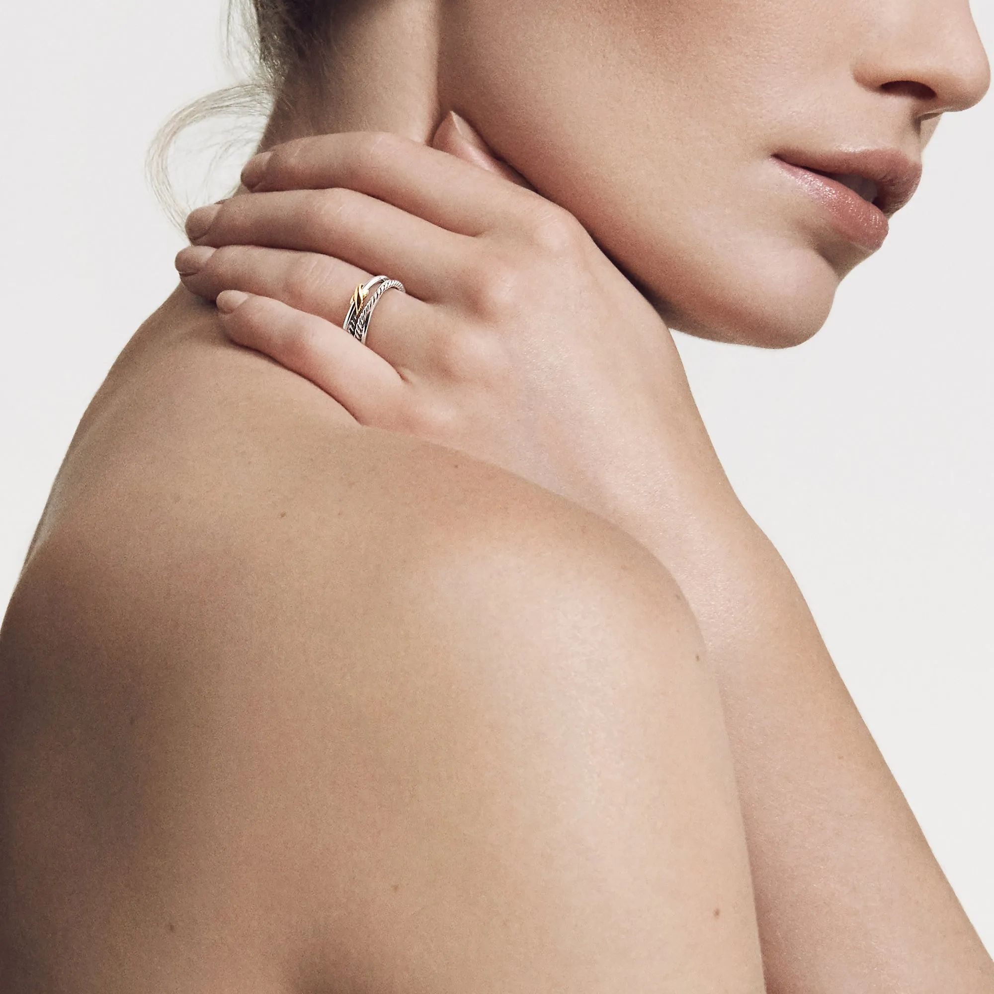 David Yurman   Ring in Silver and 18-Karat Yellow Gold