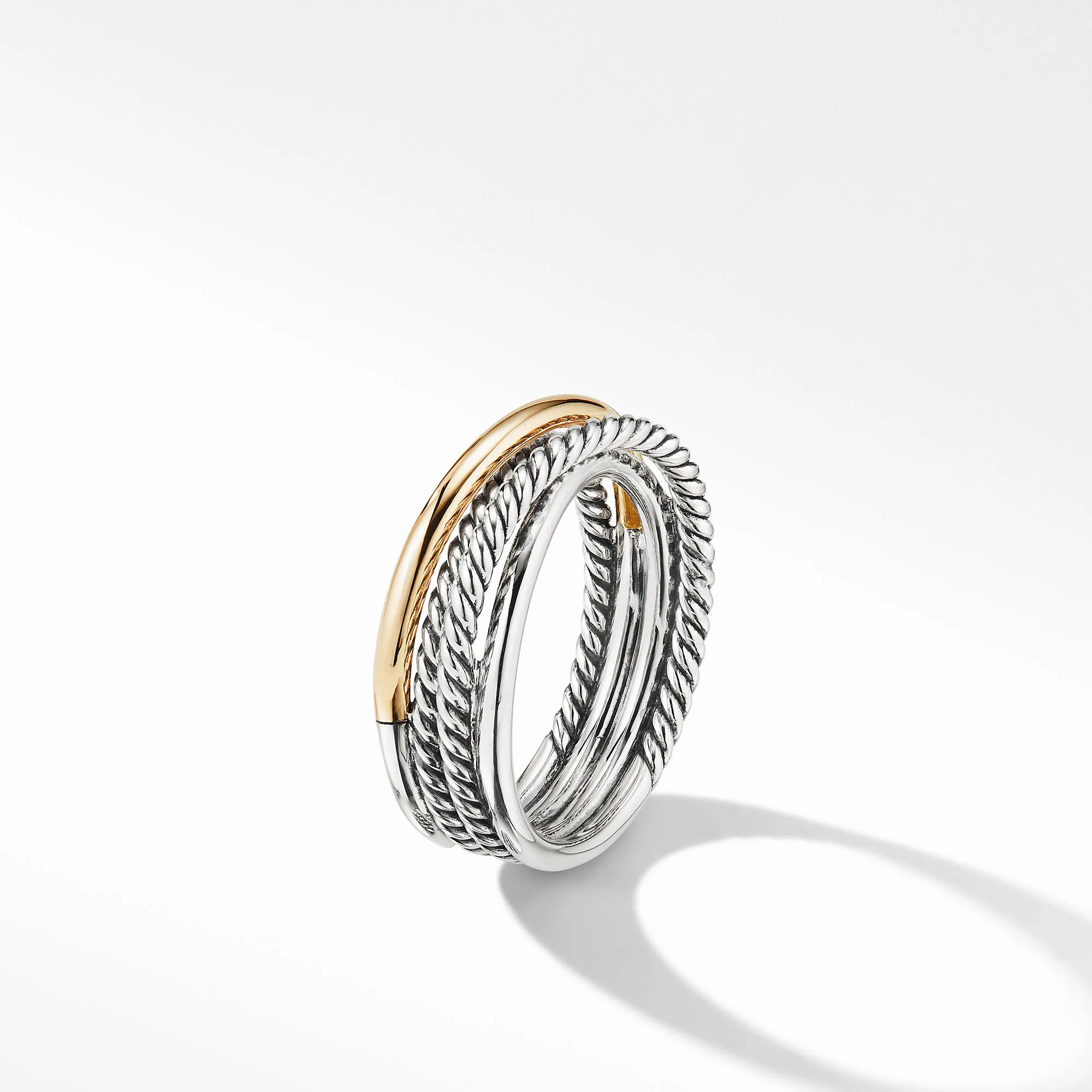 David Yurman   Ring in Silver and 18-Karat Yellow Gold