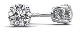 Dearest Sweetheart Diamond Stud Earrings with 0.32 ct.(finished) 3.5mm