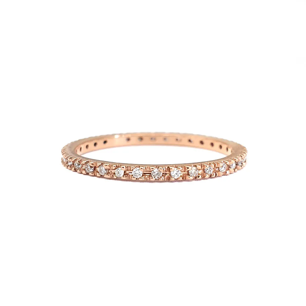 Delicate Full Eternity Rose Gold Stacking Ring