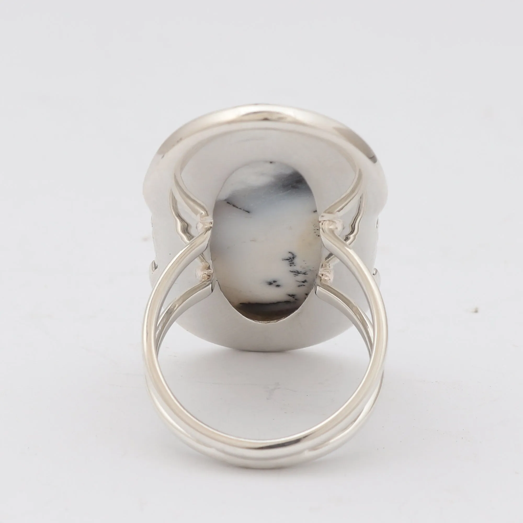 Dendritic Opal Silver Rings