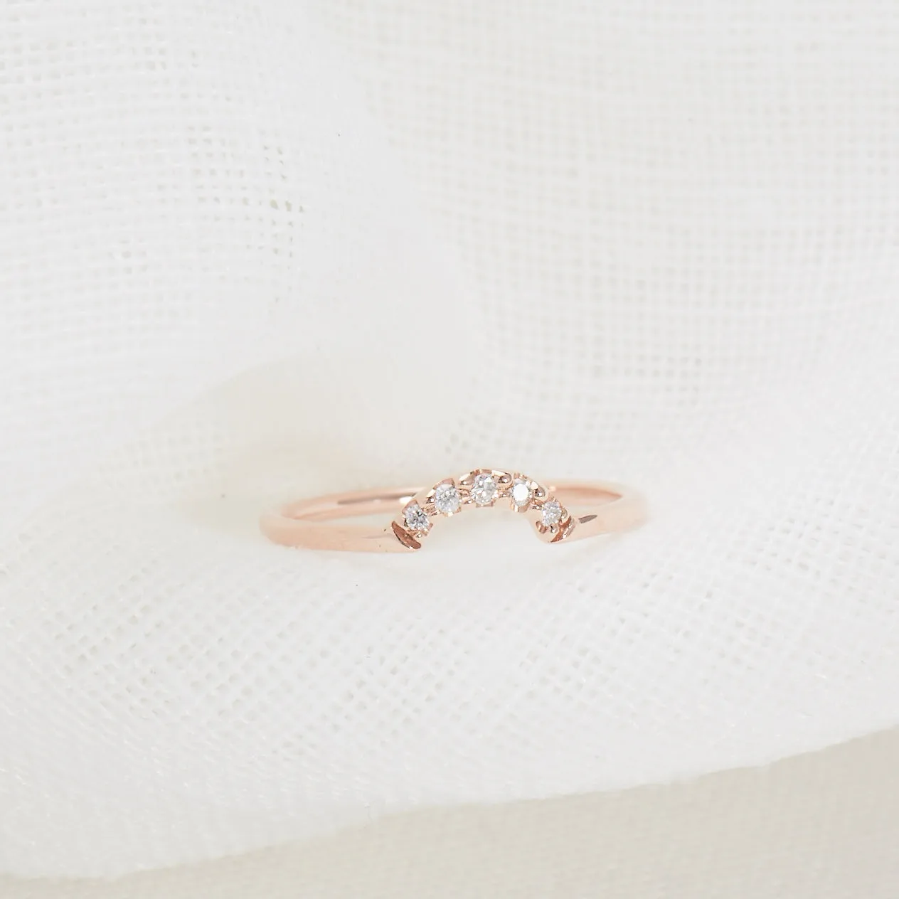 Diamond Arch Band in Rose Gold